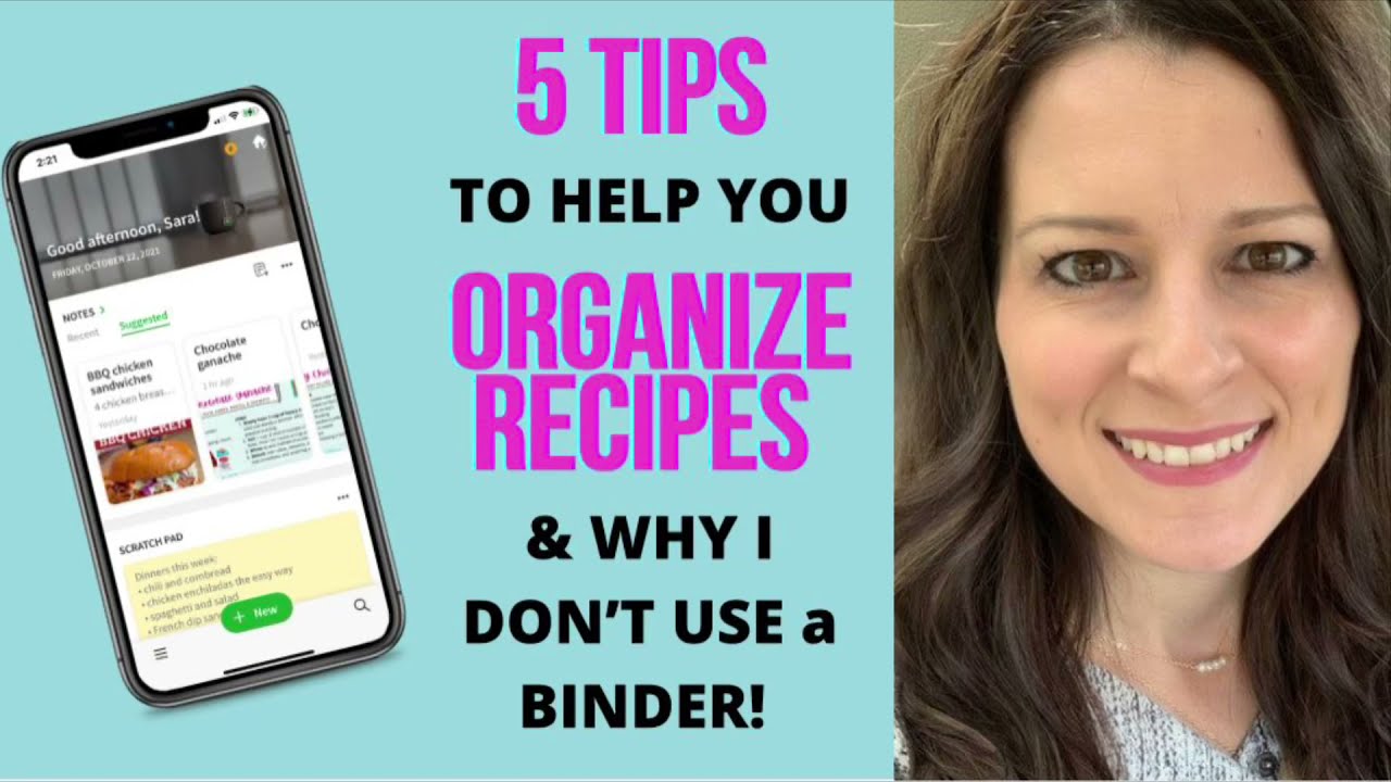 How to organize recipes electronically and why I don&rsquo;t use a binder to organize recipes
