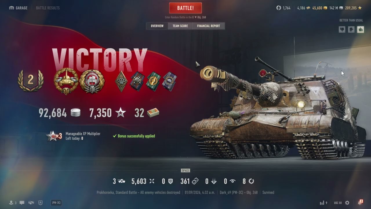 World Of Tanks OBJ 268 Gameplay! [HD & NO COMMENTARY]