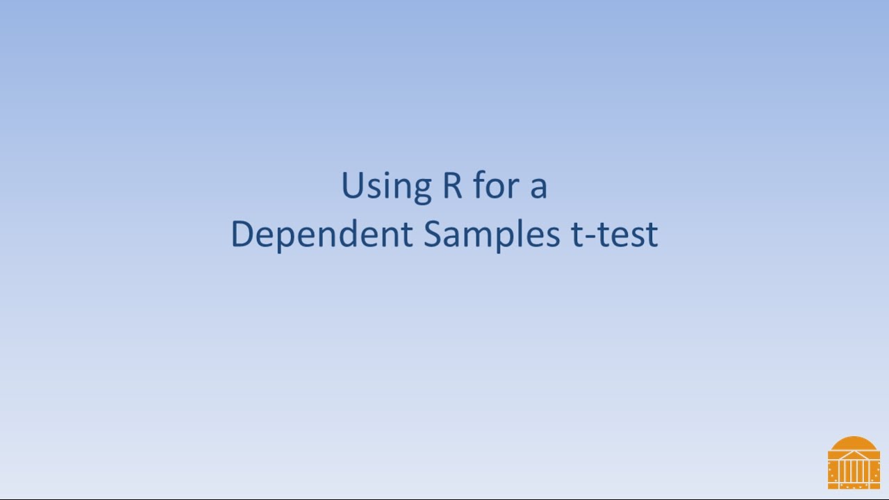Using R for a Dependent Samples t-test