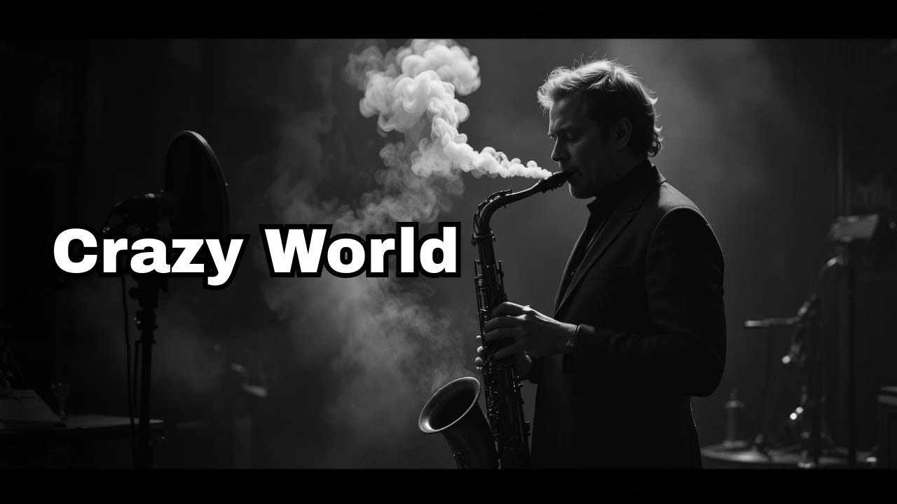 Crazy World – Gritty Slow Blues with Saxophone | Smoky Late Night Jazz Blues