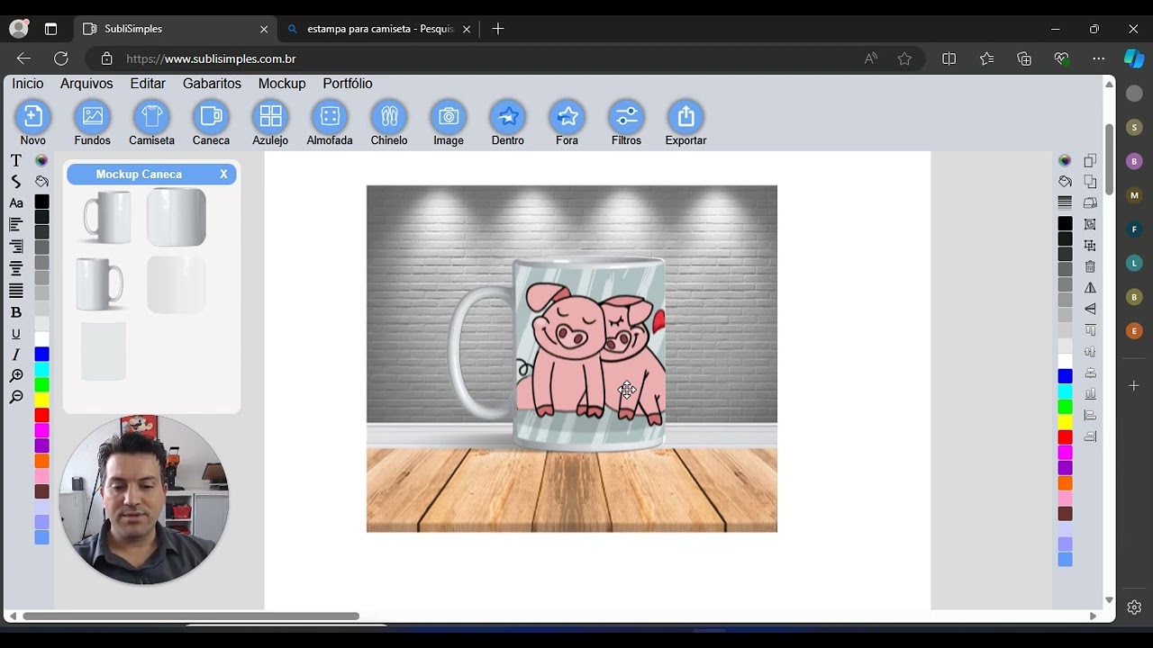 como fazer mockup caneca sublisimples