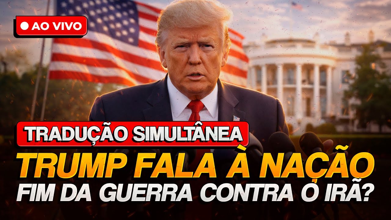 TRUMP fala &agrave; NA&Ccedil;&Atilde;O em rede nacional, FIM DA GUERRA? &bull; Com tradu&ccedil;&atilde;o simult&acirc;nea