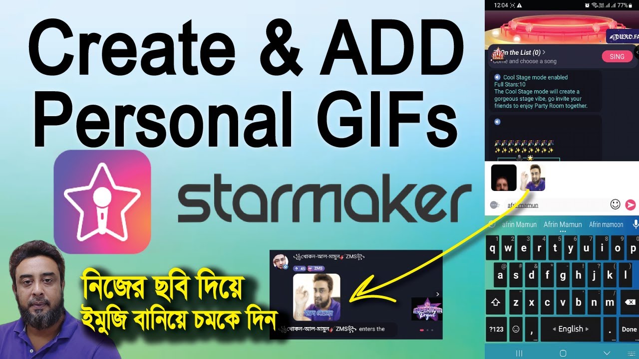 How to add personal video emoji for Starmaker | Add GIF animation in Starmaker | Emoji/Gif | insta