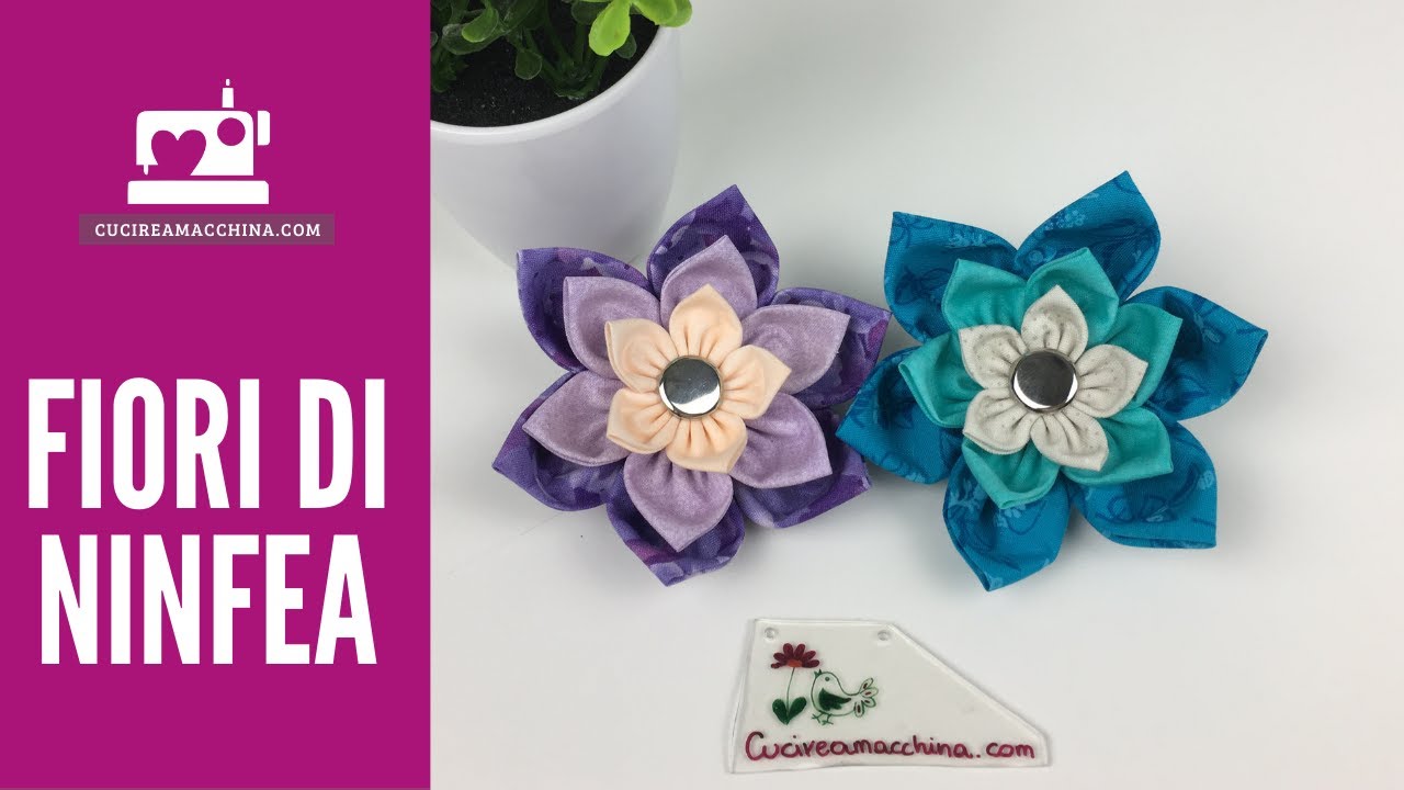Come cucire un fiore di ninfea in stoffa (e farne una spilla o un'applicazione)