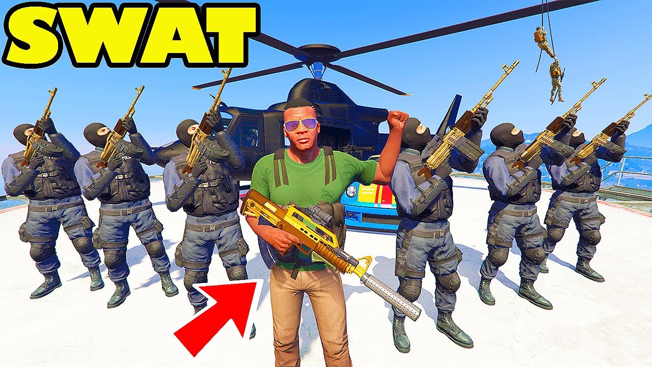 Franklin Become SWAT CHIEF in GTA 5 | SHINCHAN and CHOP