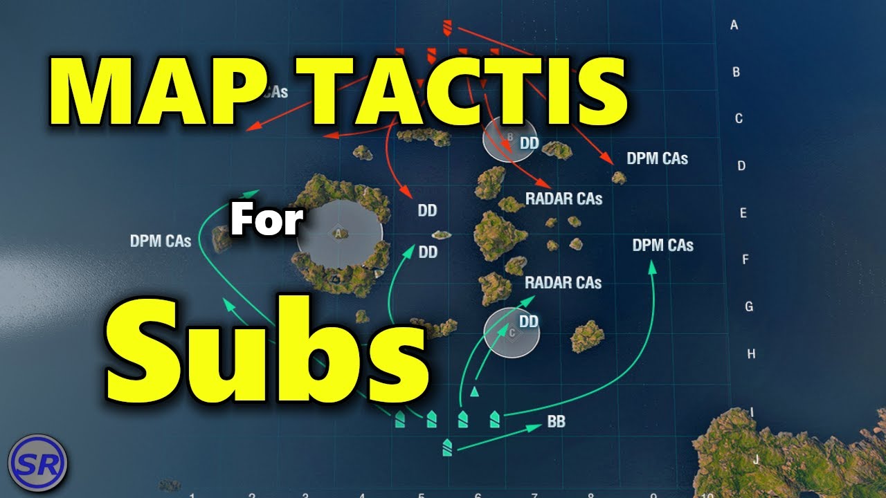 Map Tactics for Subs in World of Warships🌊