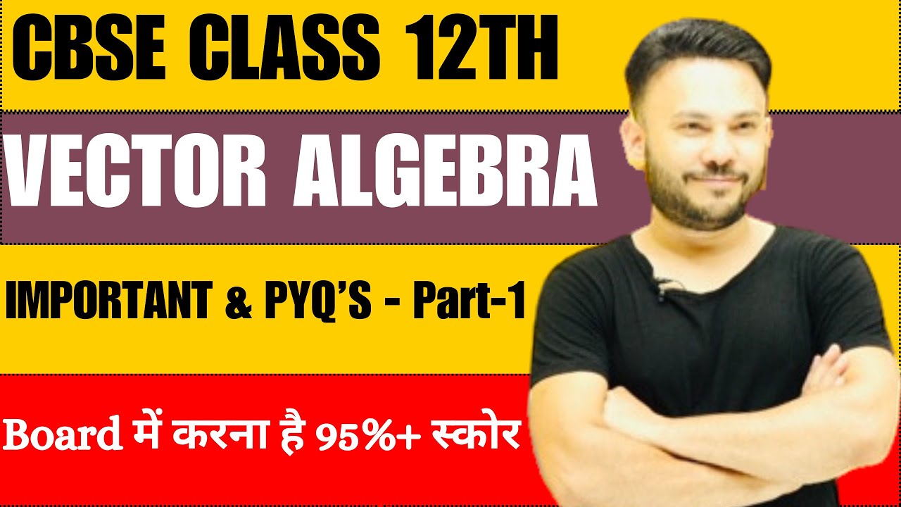 Important Question And PYQ  (PART 1) ||  Vector Algebra || Chapter 10 Most Important  2024 MATH CBSE