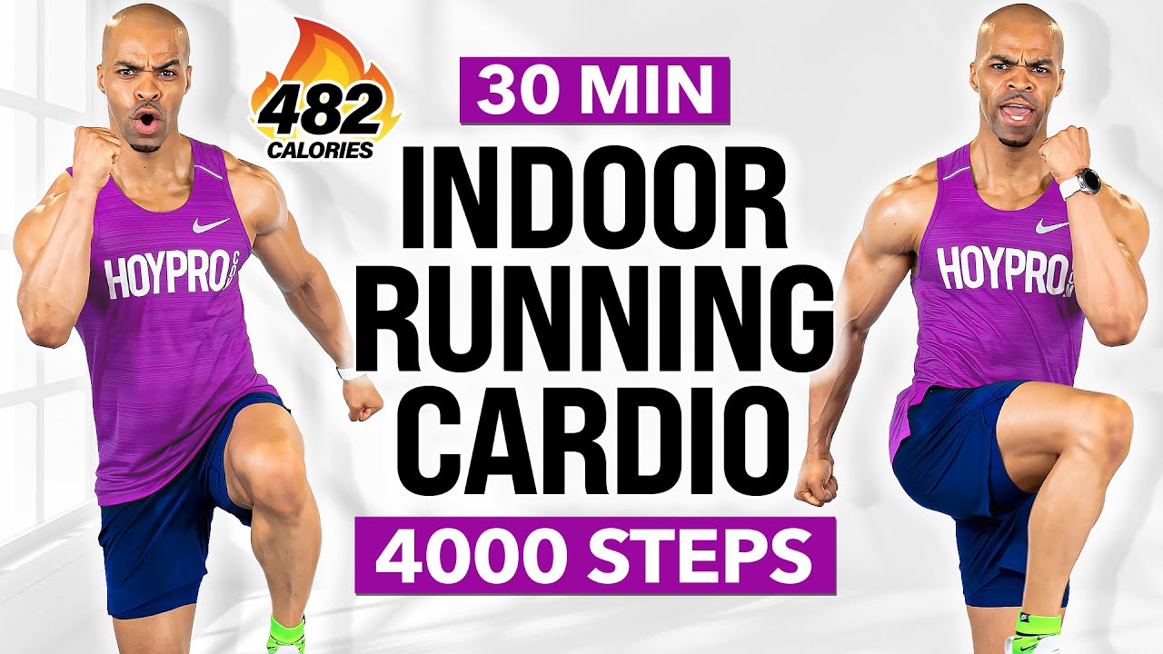 30 MIN Indoor Running Cardio Workout for Weight Loss | 4000 Steps Run In Place at Home Jogging