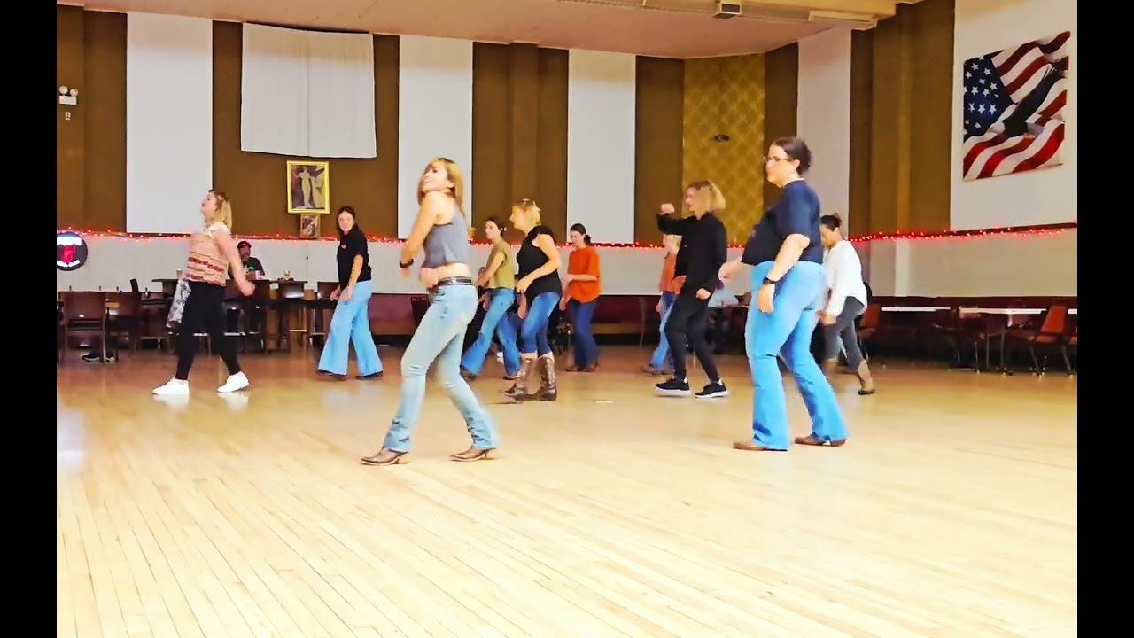Mary go around_ line dancing.