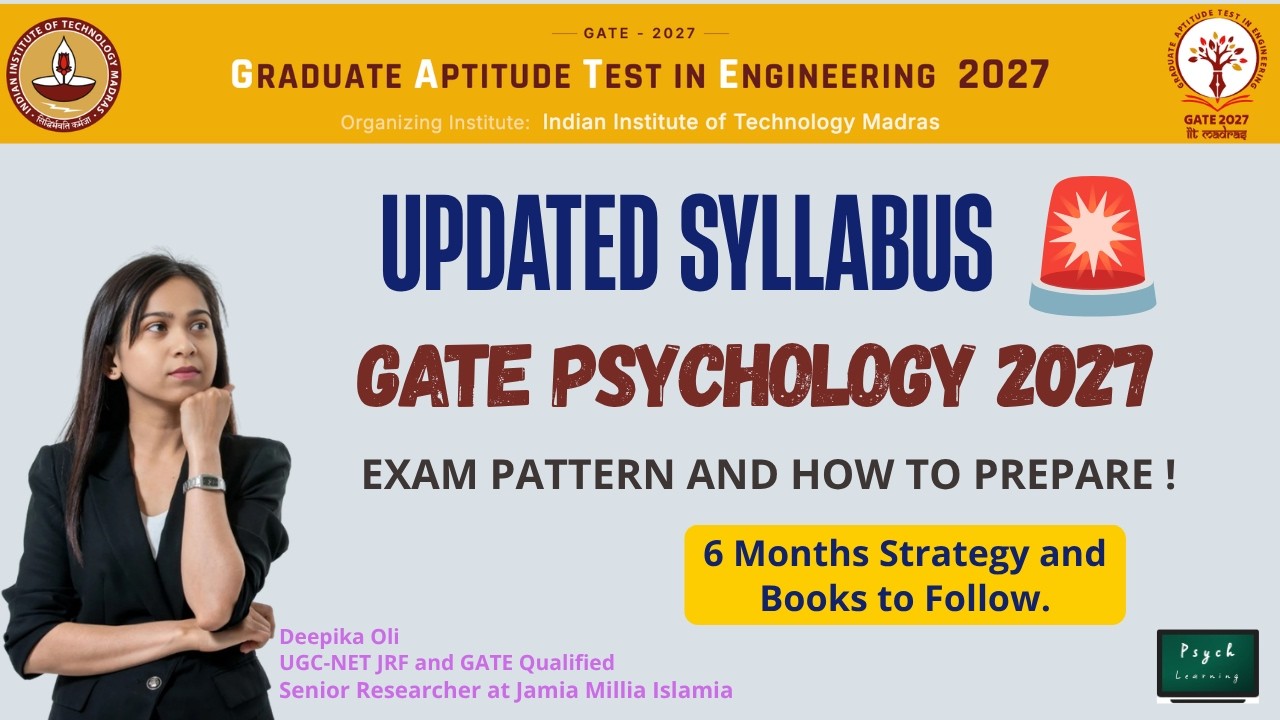 GATE Psychology 2027: Обновленная программа | Структура экзамена | Стратегия на 6 месяцев @psychl...