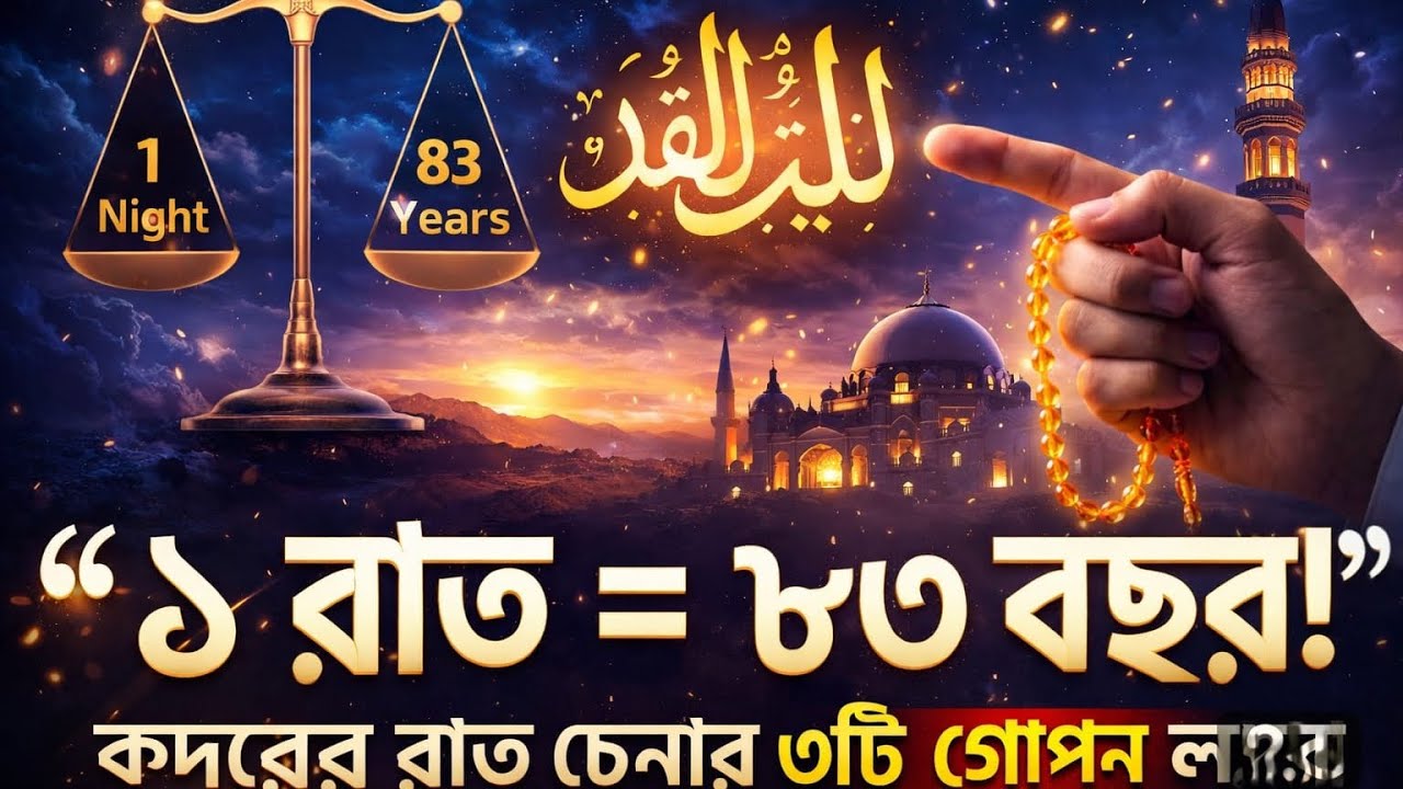 লাইলাতুল কদরের ৩টি গোপন রহস্য | ১ রাত = ৮৩ বছরের সওয়াব! | Islamic Story Bangla