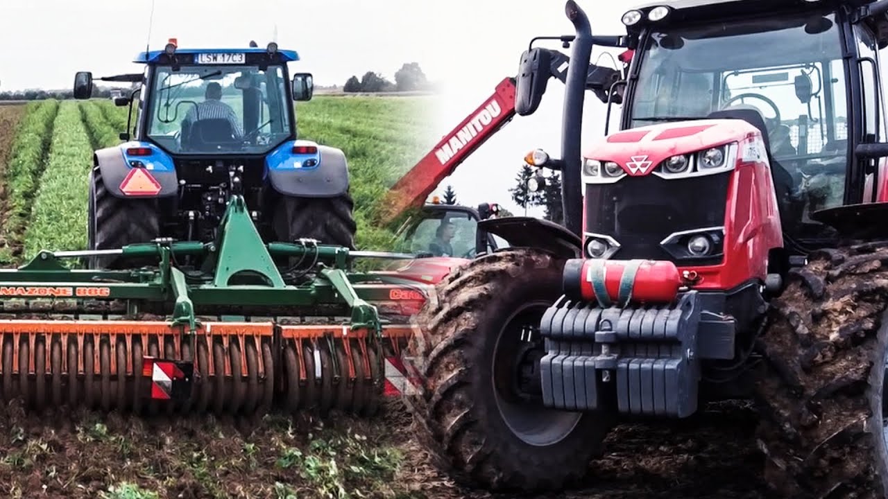 Skrzydlaty New Holland? || Akcja obornik i talerzowanie 6 metrowa Amazon! || Mf 7715S Nh Tm 190 ||