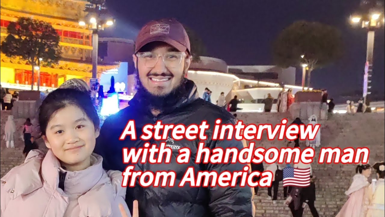 A street interview with a handsome man from America 