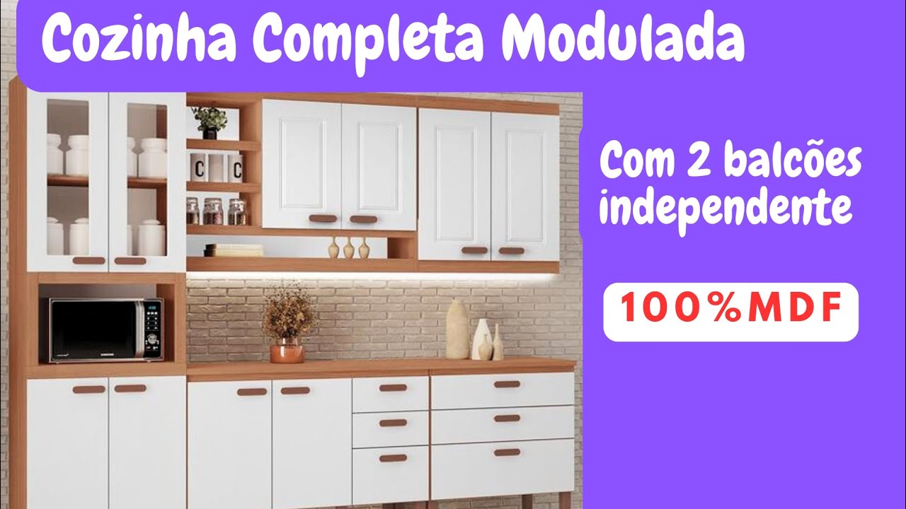 Cozinha Completa Ester 100% MDF: Design Moderno e Super Funcional!