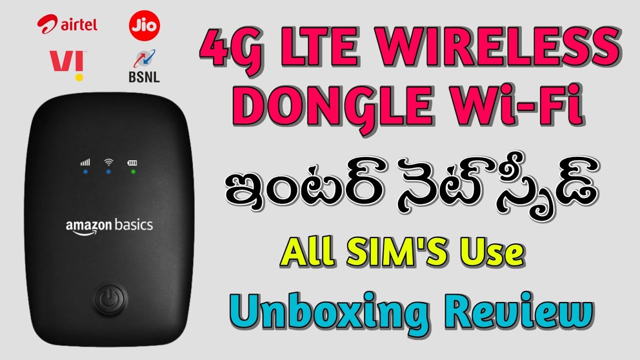 The Amazon Basics 4G LTE Dongle Review In Telugu