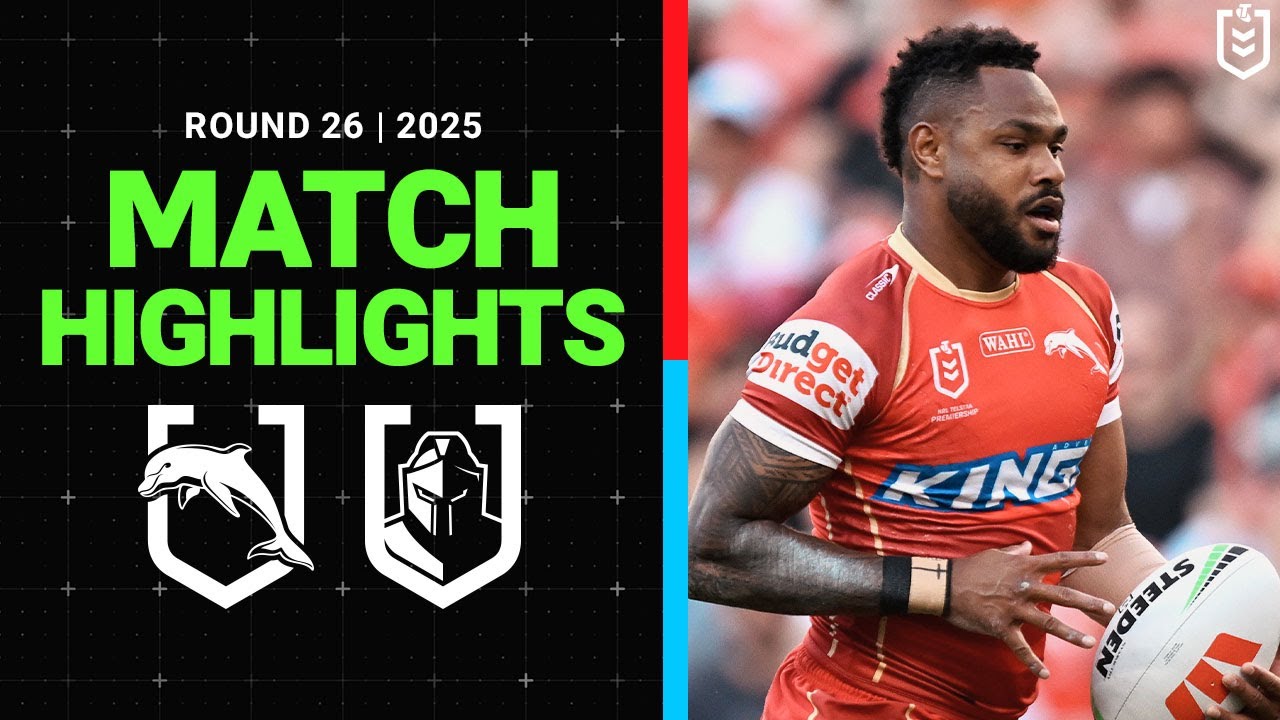 NRL Highlights | 2025 NRL Match Highlights | Dolphins v Titans | Round 26