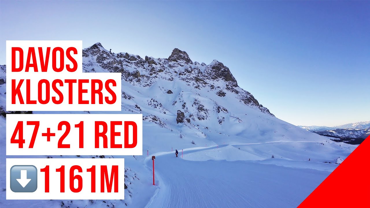 Davos Klosters (Parsenn), 47+21 🔴 RED - ROT (Klosters, Valley Run - Talabfahrt, 1161m Descent) #1 🇨🇭