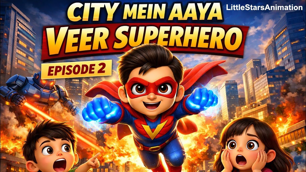 Veer Superhero in City 🦸‍♂️ | Episode 2 Full Adventure | LittleStarsAnimation
