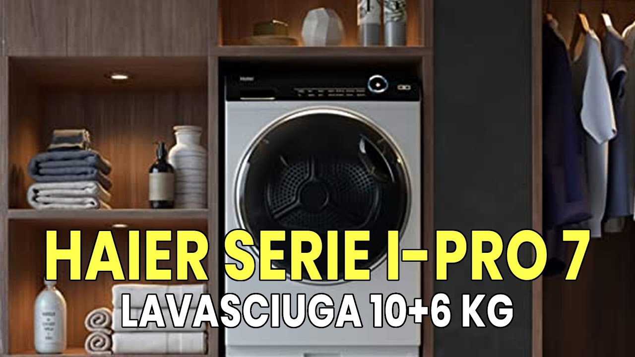 Haier HWD100-B14979 Serie I-Pro 7 - Lavasciuga 10+6 Kg a 1400 Giri