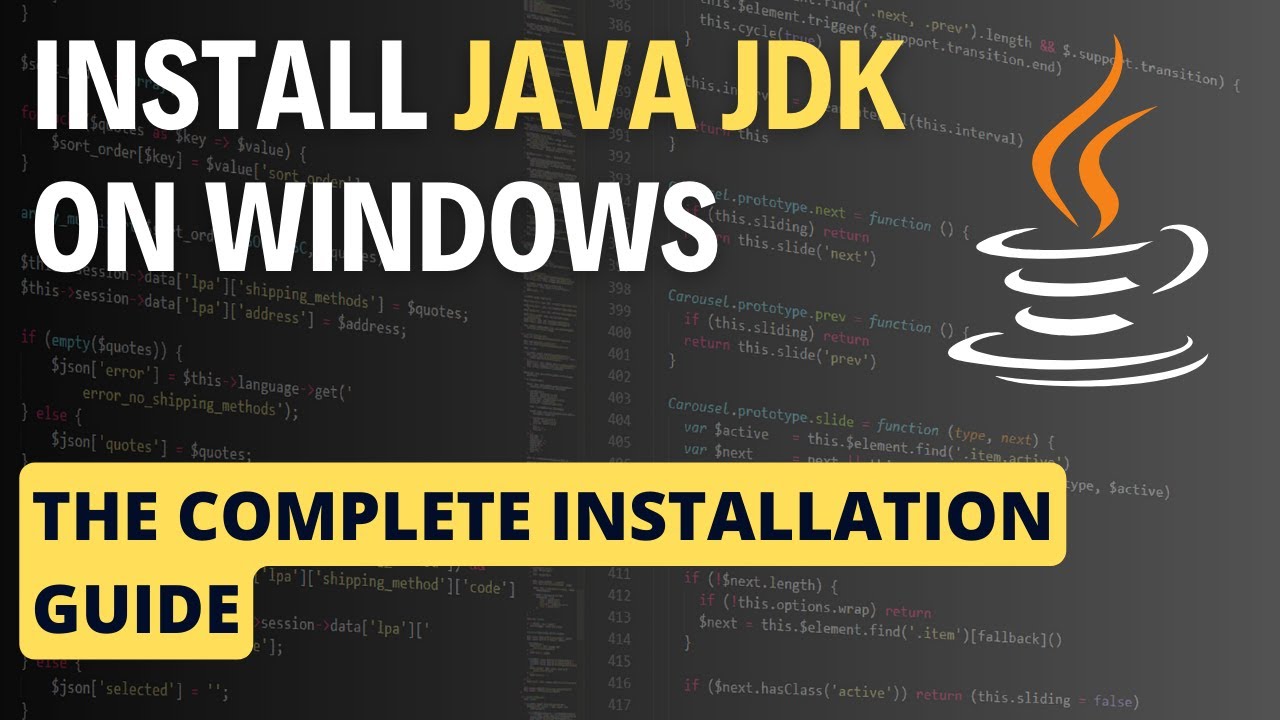 How to Install Java JDK on Windows 10