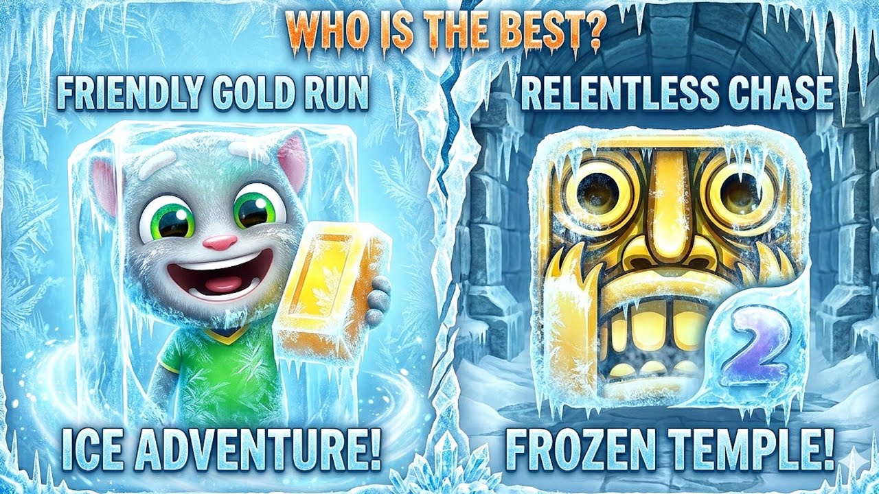 Talking Tom Gold Run Vs Tample Run 2 Who is the best 