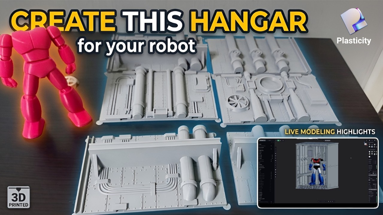 3D Modeling a Robot Hangar with Plasticity CAD for 3D Printing