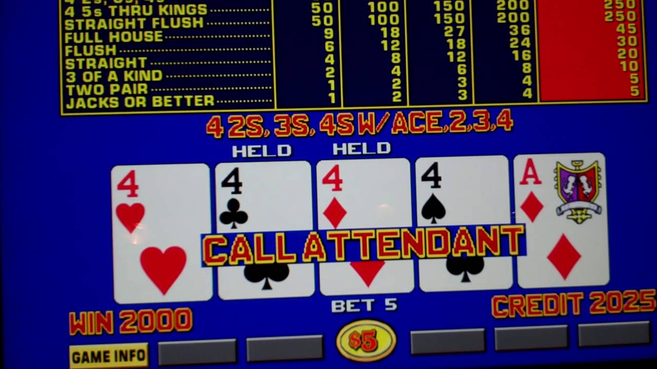 high limit video poker jackpot