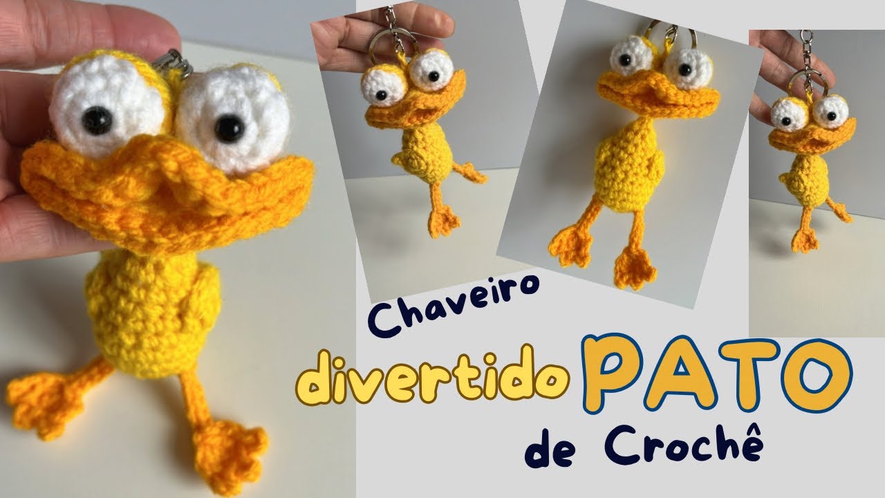 Chaveiro divertido PATO#crochet #croche #pato 
