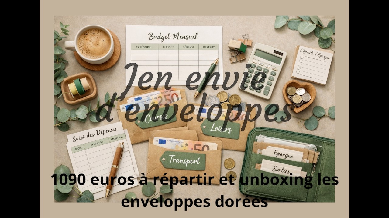 remplissage février + unboxing @Les enveloppes dorées  - méthode des enveloppes #enveloppesbudget