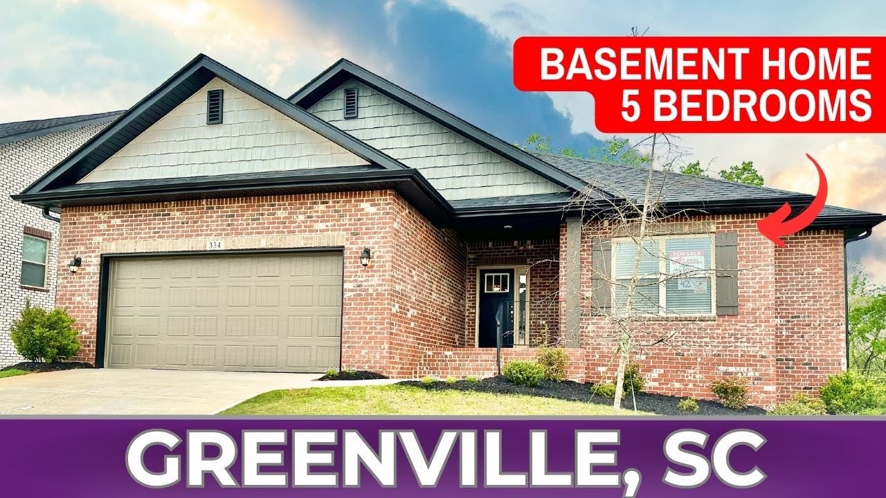 Greenville, SC New Construction Basement Homes for Sale - 1709 by Adams Homes in Hidden Lake Estates