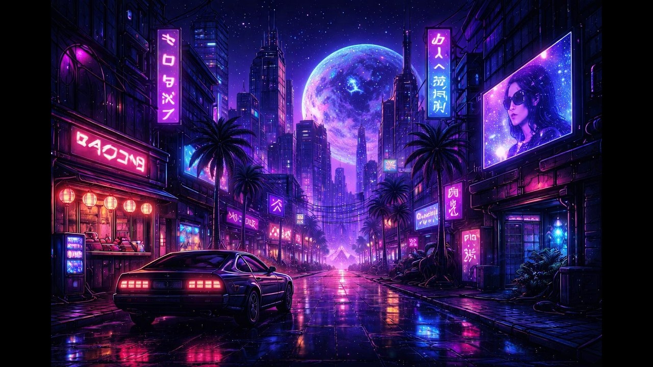 Neon Concrete Reflections | Dark Synthwave for deep focus, coding, late-night study, or meditation.