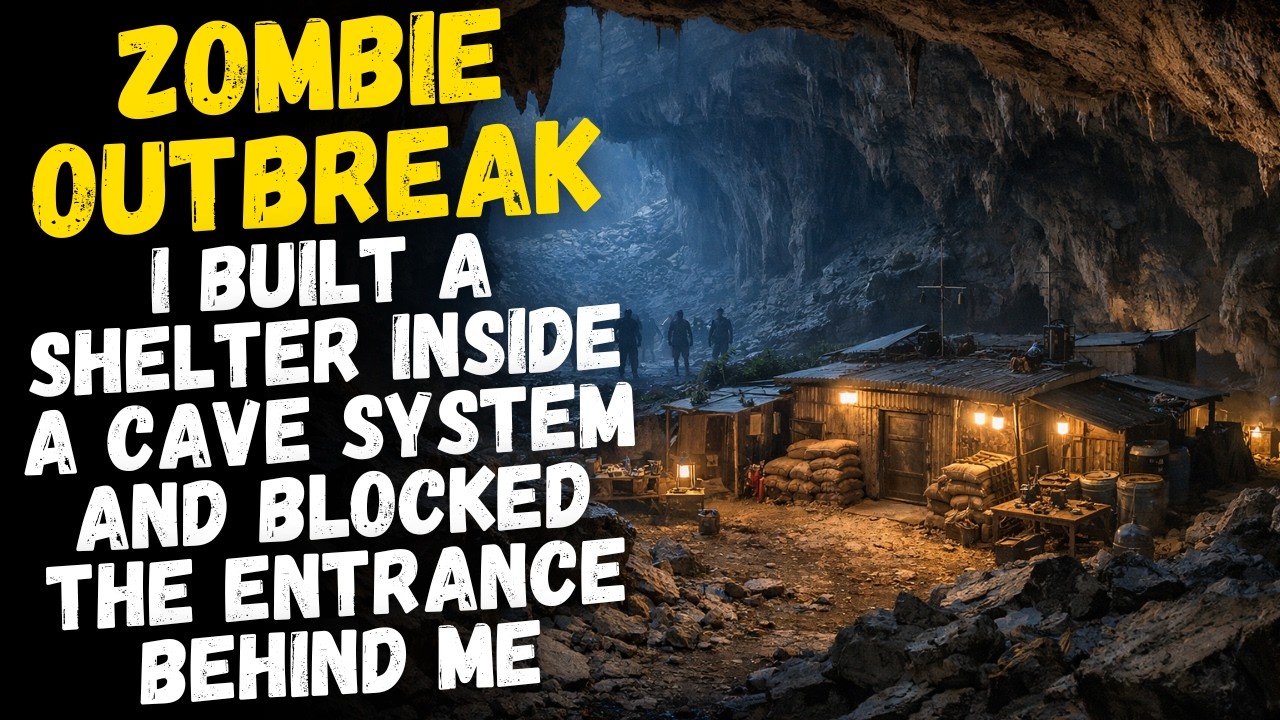 ZOMBIE OUTBREAK: I Built a Secret Shelter Inside a Cave System and Blocked the Entrance Behind Me