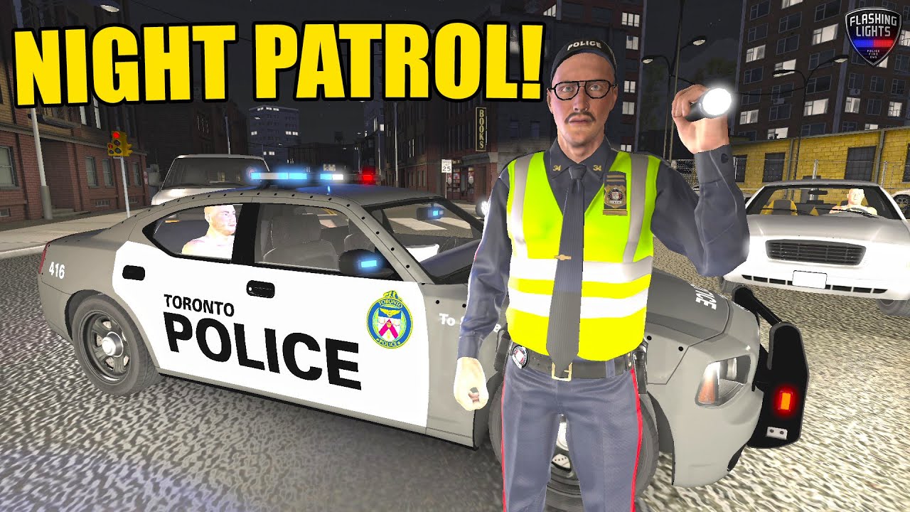 NIGHT TIME PATROL - FL POLICE DEPARTMENT FLASHING LIGHTS GAME