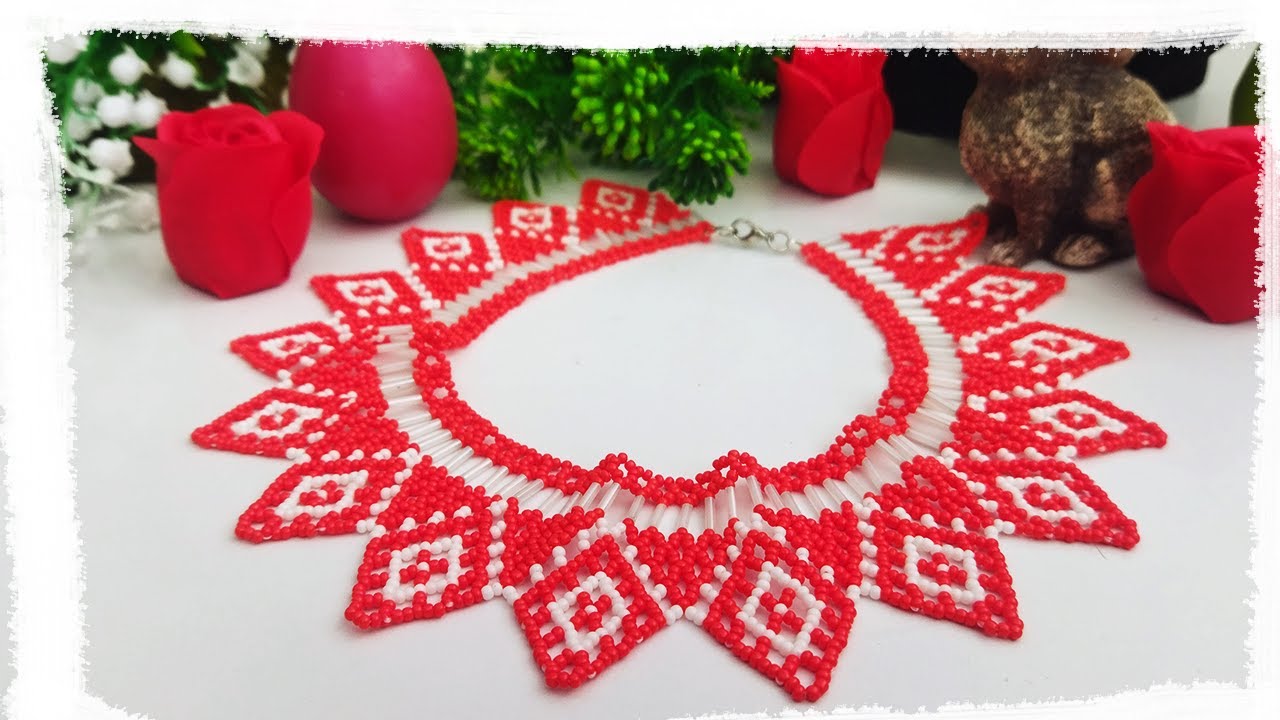 DIY SIMPLE beaded NECKLACE. BEADING