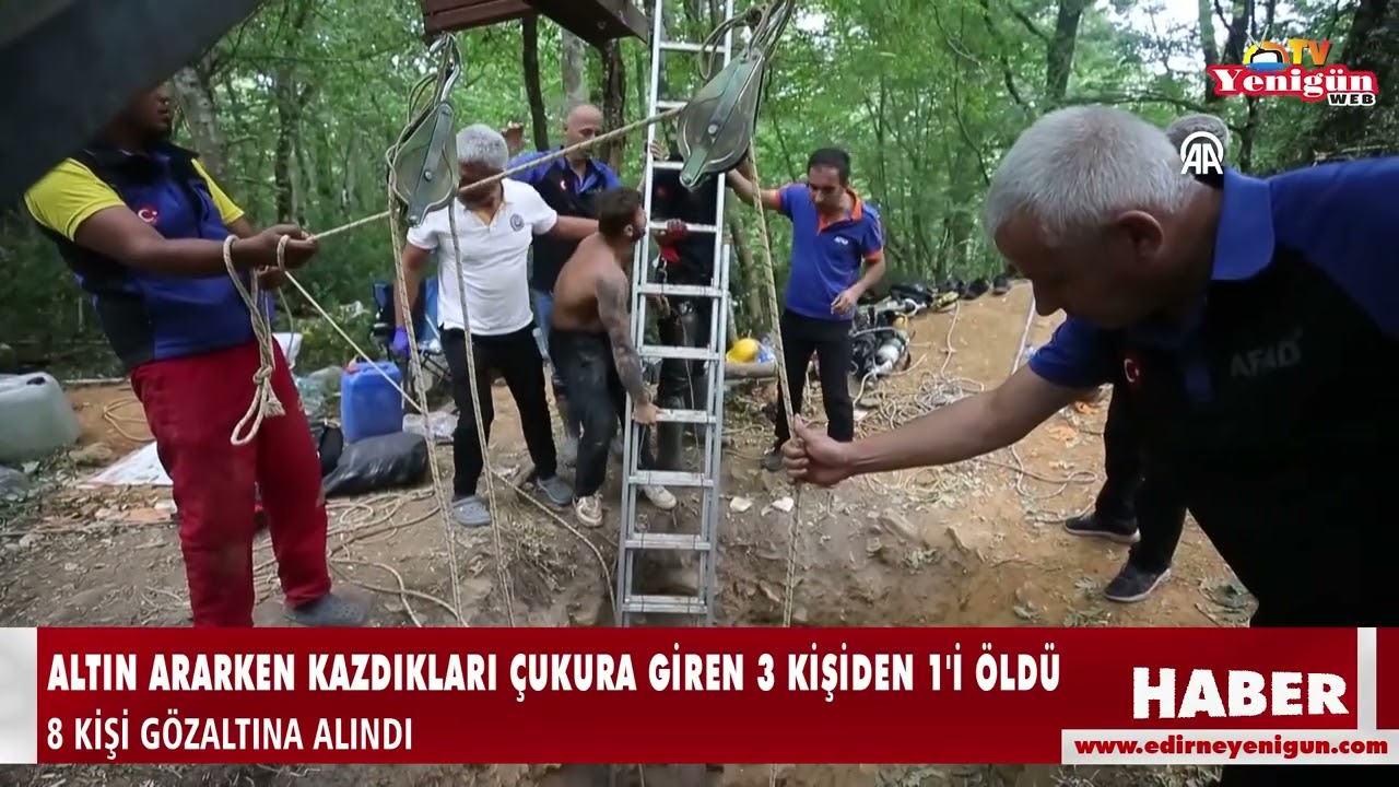 Altın ararken kazdıkları çukura giren 3 kişiden 1'i öldü