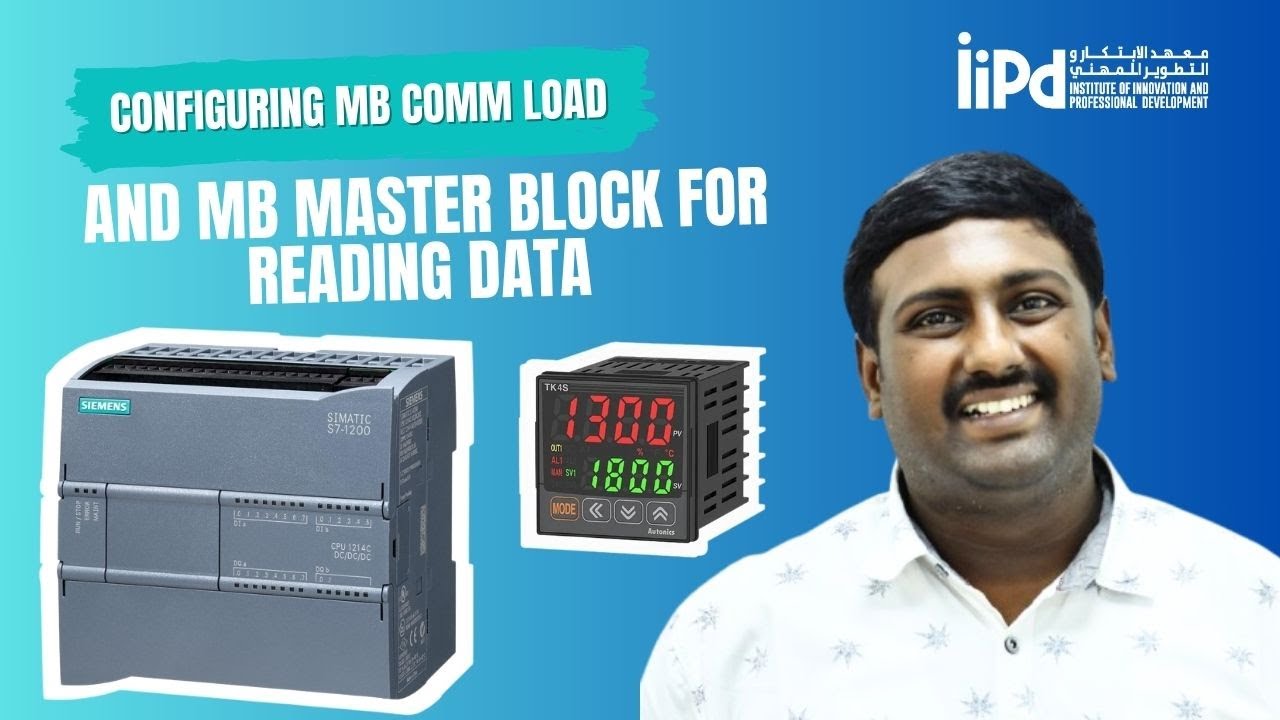 Как настроить блоки MB_COMM_LOAD и MB_MASTER для чтения данных из Autonics TK4S | Учебное пособие