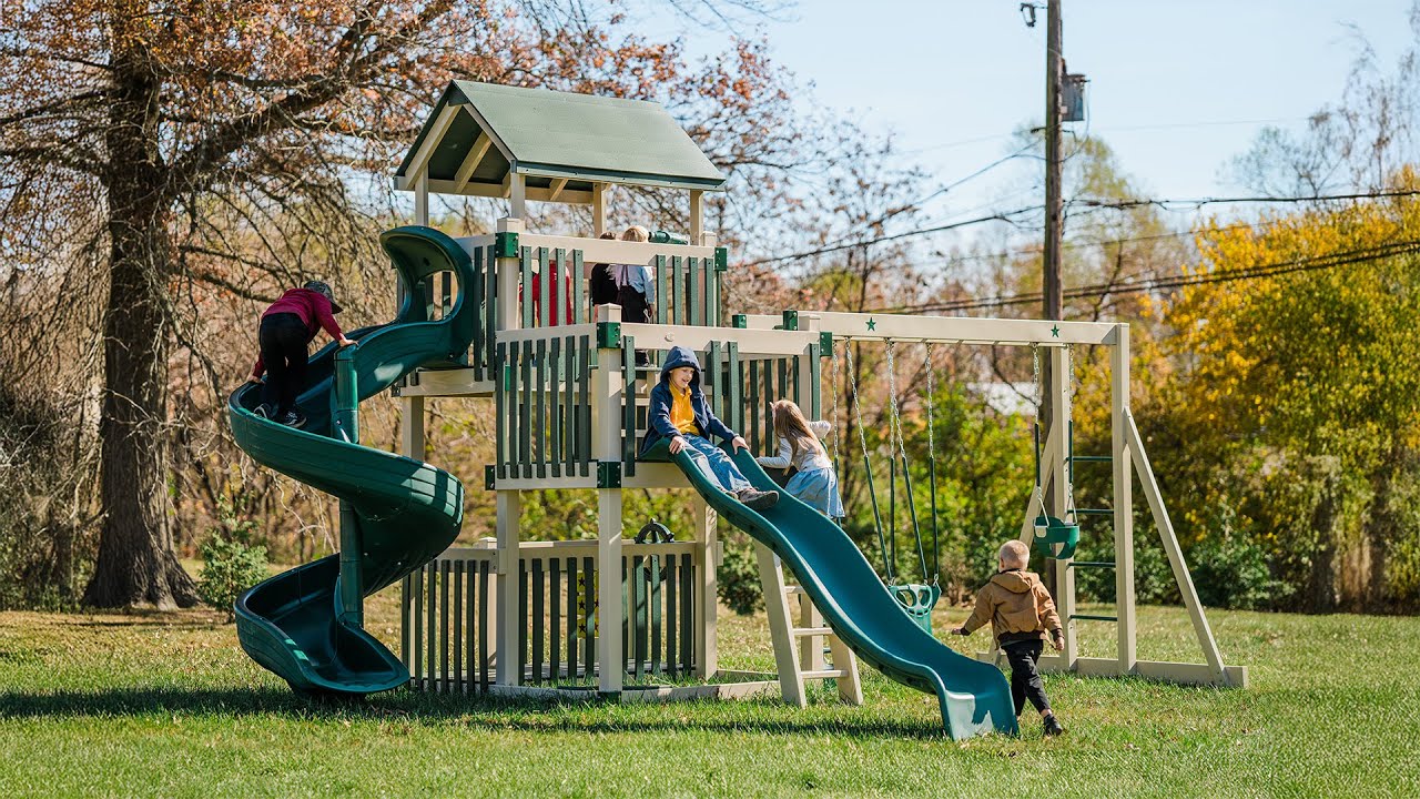 EPIC Amish-Made Swing Set | Orbit Nebula Climber Swing Set Tour