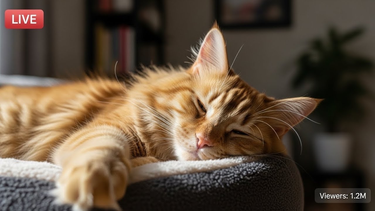 Relaxing Live Cat Stream | Cute Sleeping Cats & Calming Kitty Moments
