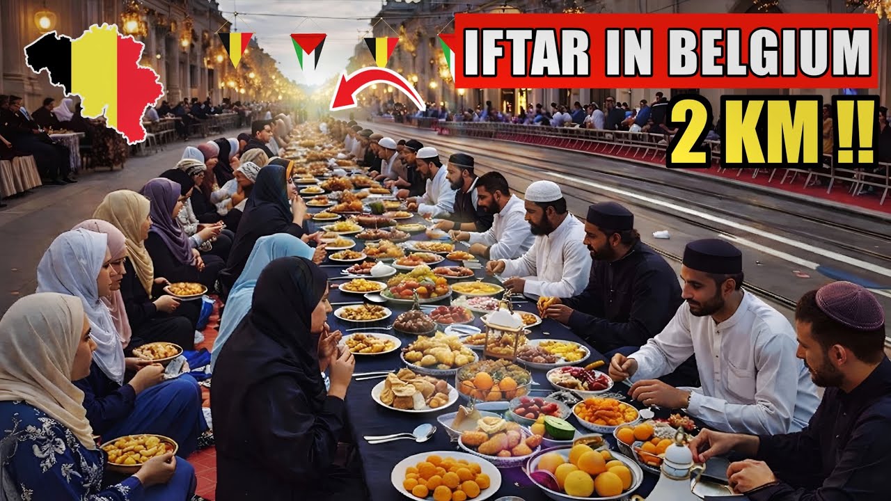 SHOCK - Iftar with a 2KM Dining Table, Islam Skyrockets in Belgium
