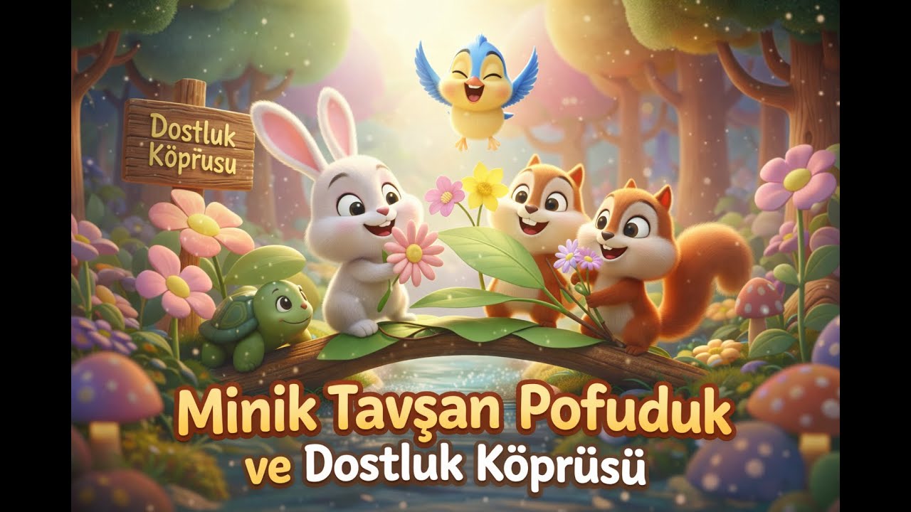 Minik Tavşan Pofuduk ve Dostluk Köprüsü 🐰🌈 | Çocuklar İçin Masal