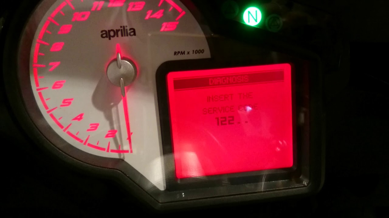 Aprilia Tuono 1100 'How To' Service Reset Spanner