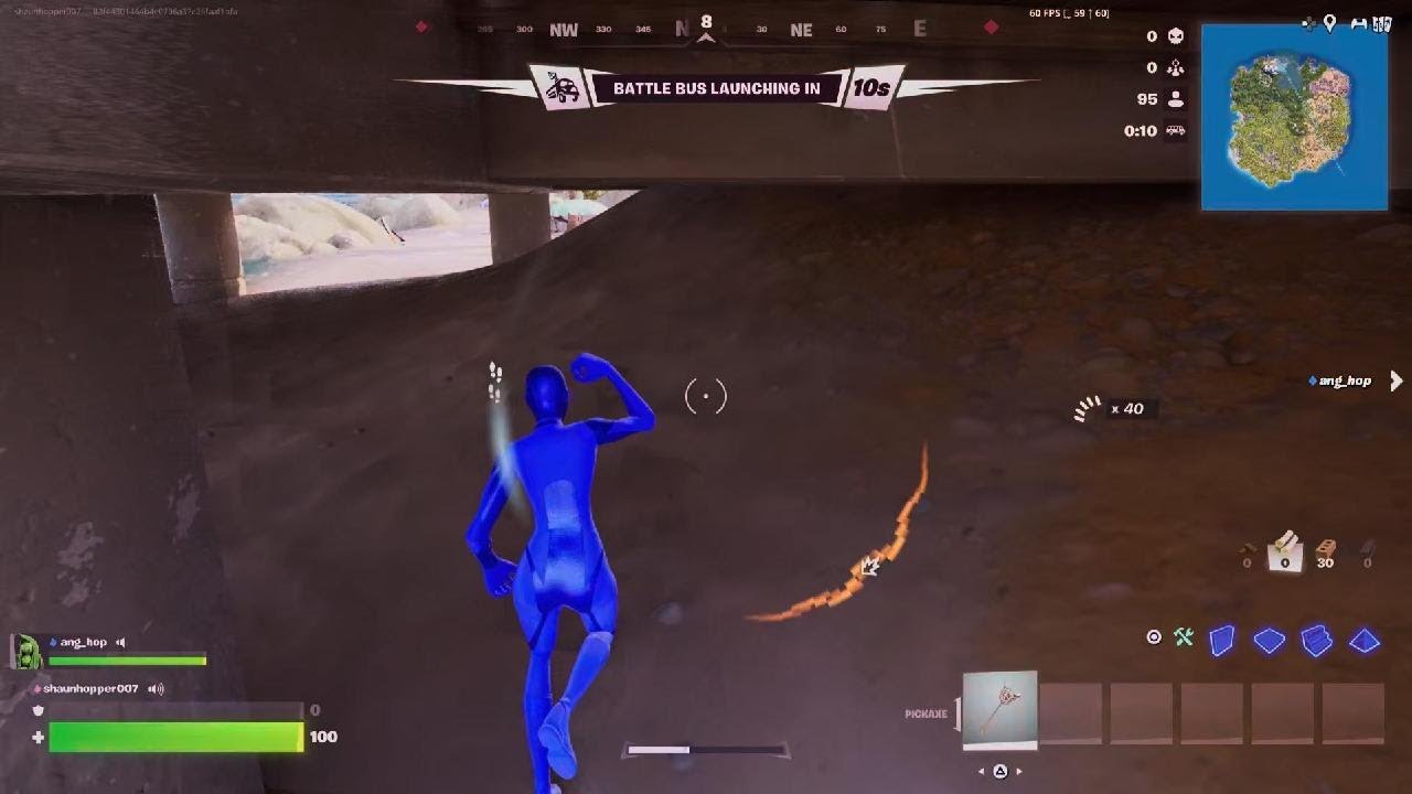 Fortnite but we have to Use the weapons the same colour as our skin