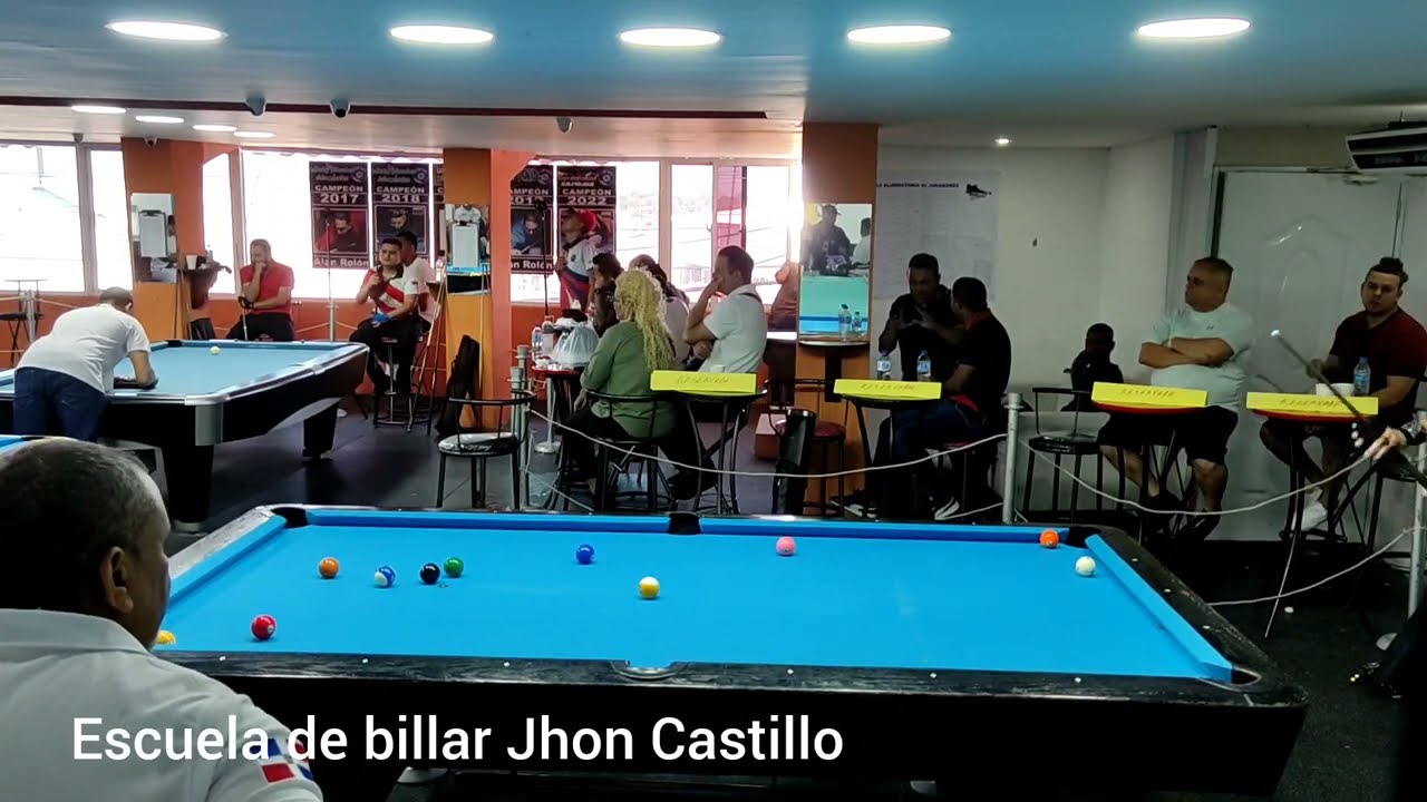 Max Eberlee de USA vs Rubén Bautista de México, torneo Santo Domingo Open de billar pool Bola 10.