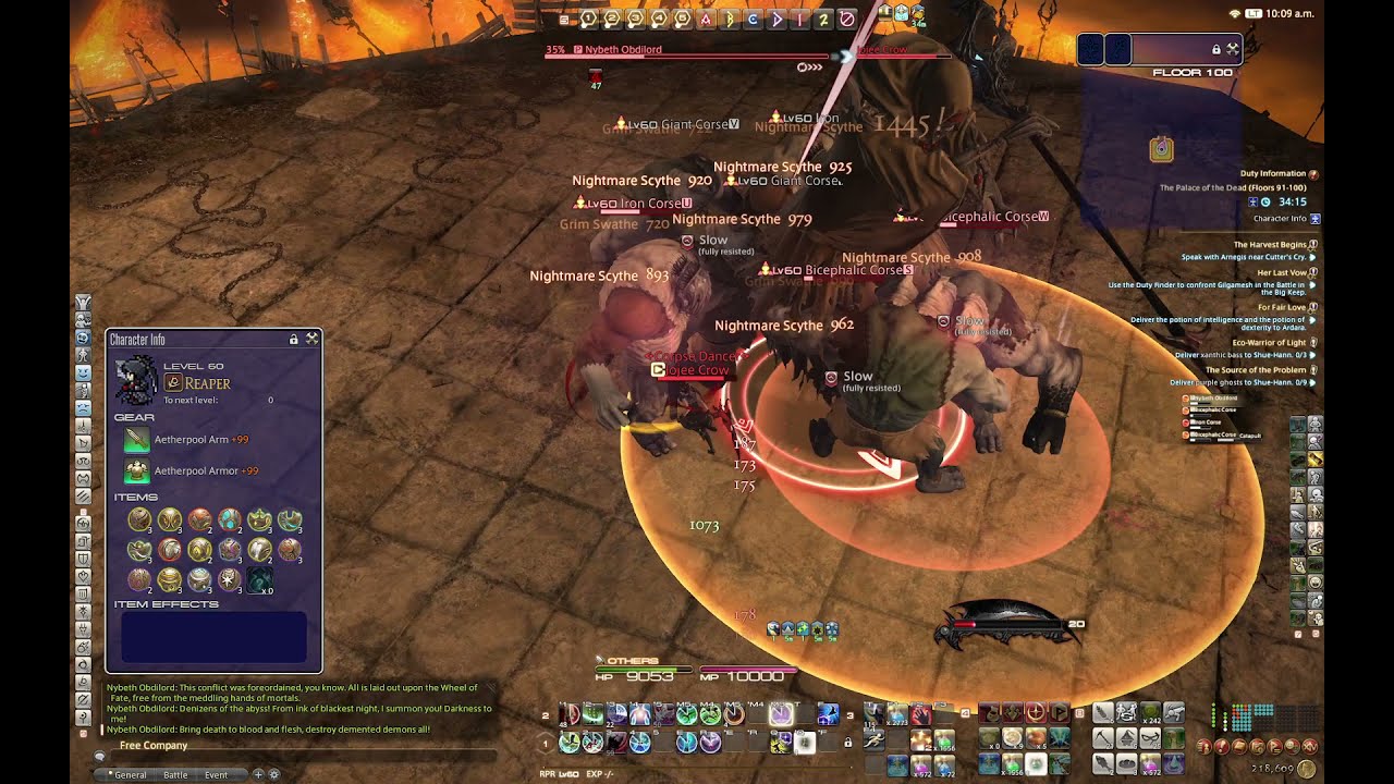 Final Fantasy XIV:  Endwalker - Reaper SOLO PotD floor 100 boss.