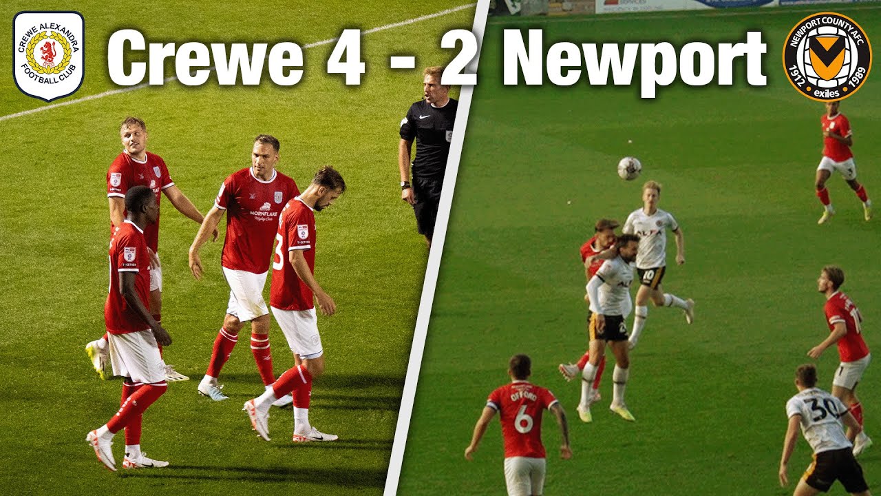 Crewe Alexandra 4 - 2 Newport County | Crowd Cam | 2023/24