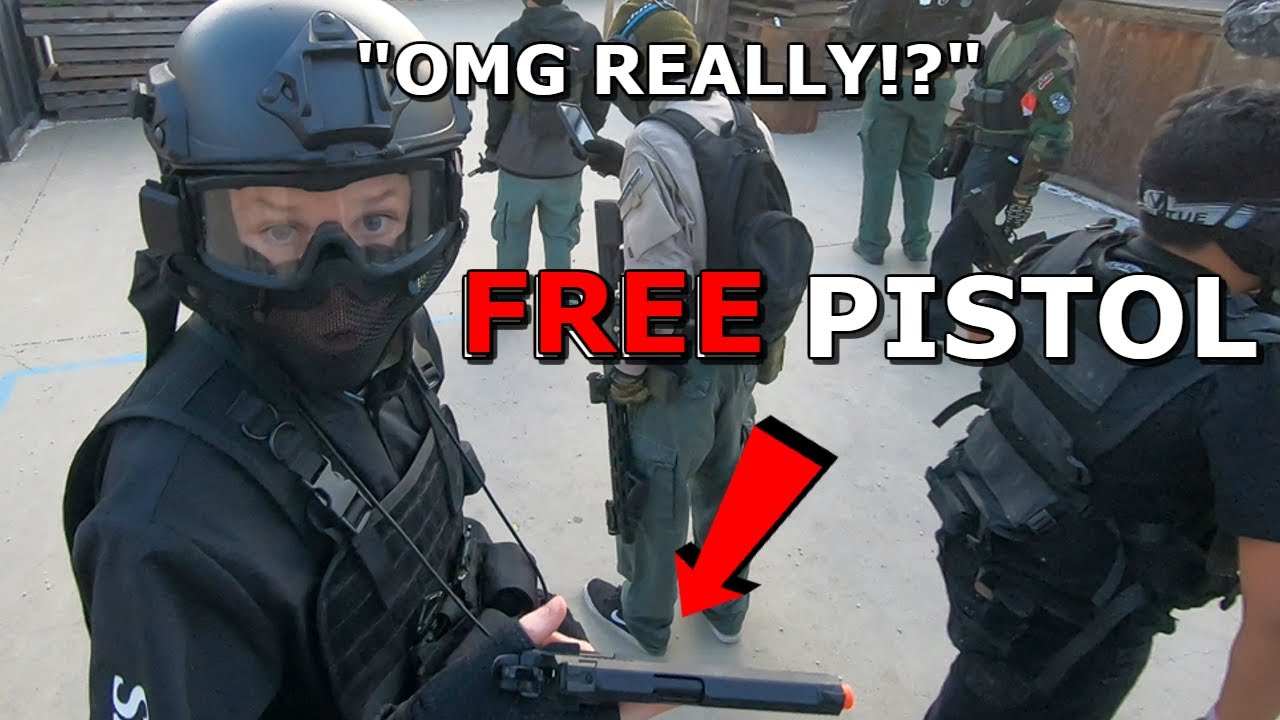 SURPRISING Kids with FREE Airsoft Pistols! CRAZY REACTIONS & Airsoft War/Pistol Gameplay!