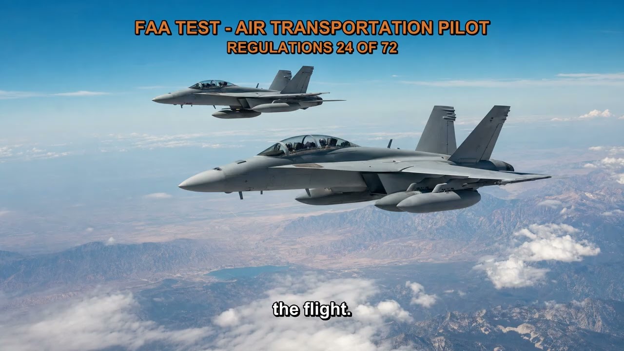 FAA TEST - AIR TRANSPORTATION PILOT - REGULATIONS Q8194, Q8724, Q9326, Q8003, Q9745 (24-72)