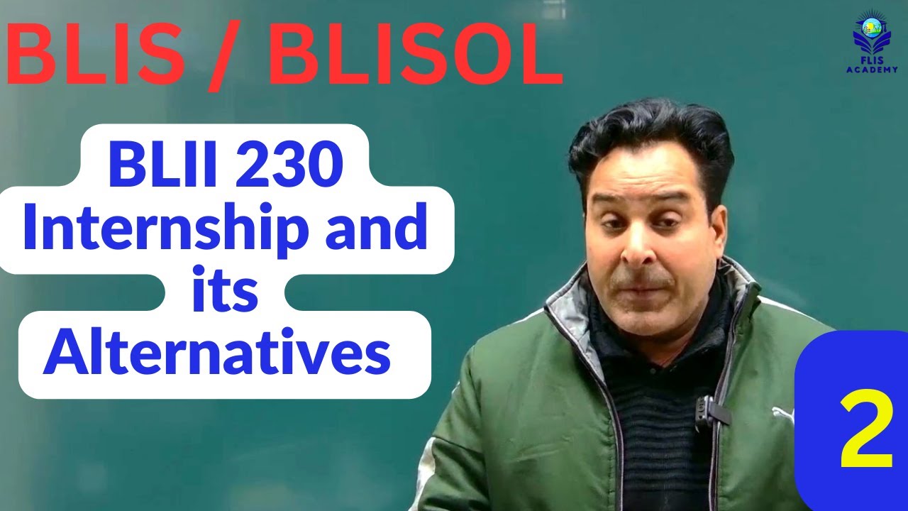 INTERNSHIP BLII -230 and Its Alternatives #blis #blisol #ignou