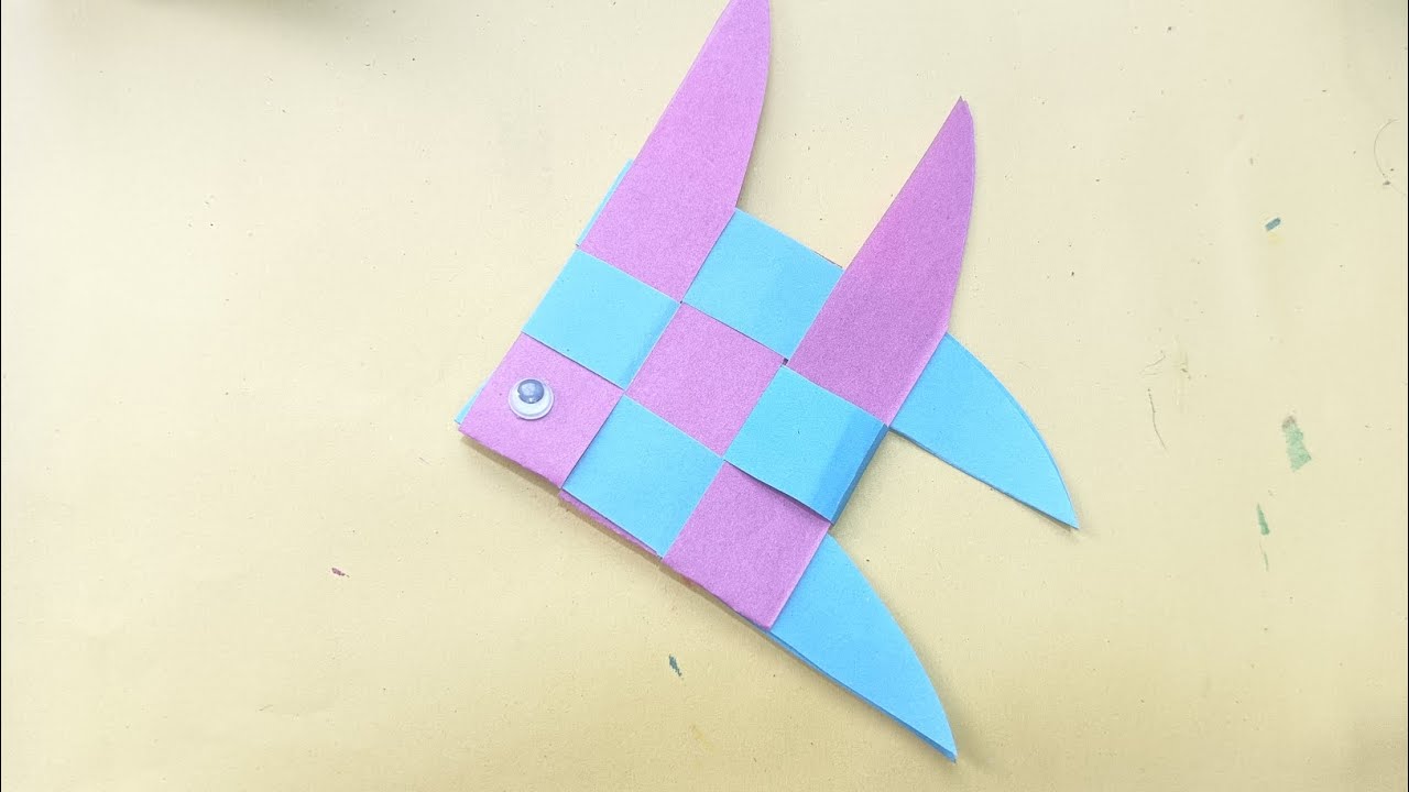 Easy Paper Craft Fish for UKG students |origami| @Rashifyart
