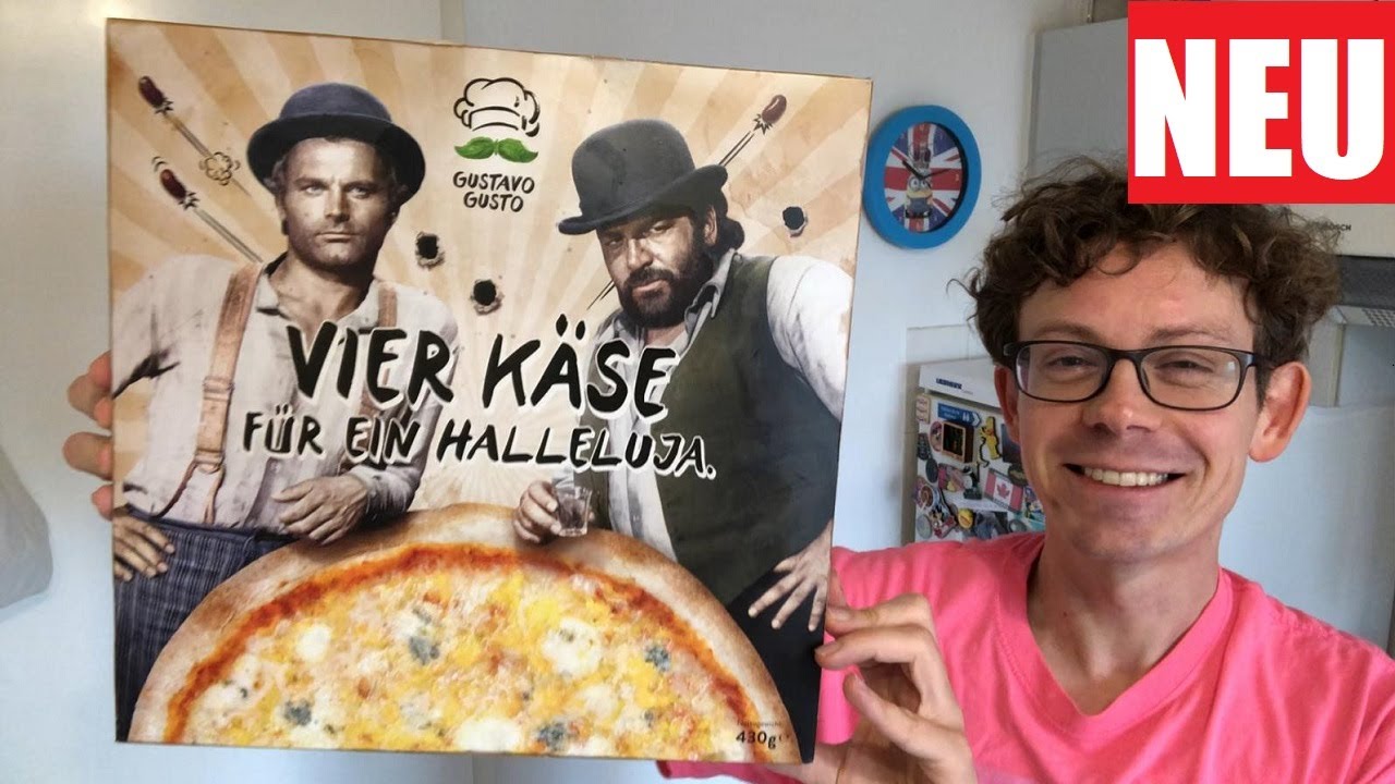 Gustavo Gusto 4 Käse Pizza im Test mit Bud Spencer und Terence Hill!